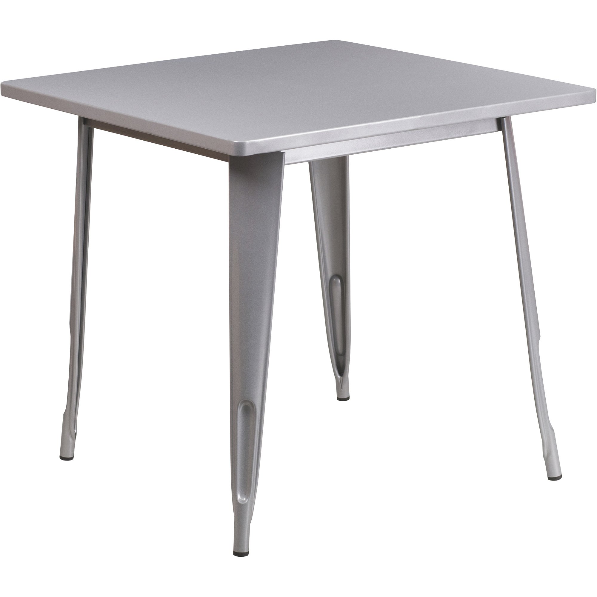 Flash Furniture Square Metal Cafe-Style Table — 31 1/2in.W x 31 1/2in.D x 29 1/2in.H